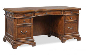 7950 Brown Cherry 66" Curved Executive Desk $1,499.95