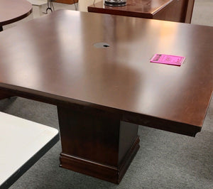 R9090 48" Square Mahogany Used Table $149.98 - 1 Only!