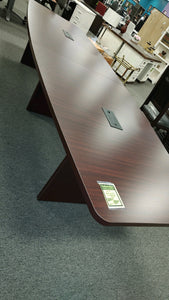 8247 12' Mahogany Boat Shaped Conference Table $1899.95 - 1 Only!