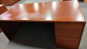 R8897 36"x 72" Cherry Used Desk w/2 File $349.98 - 1 Only!