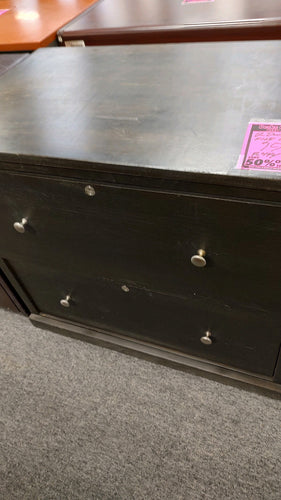 R444 Black 2 Drawer Used Lateral File $99.98 - 1 Only!