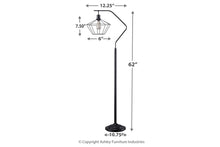 Load image into Gallery viewer, 8011 Black Cage Shade Floor Lamp $129.95