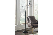 Load image into Gallery viewer, 8011 Black Cage Shade Floor Lamp $129.95