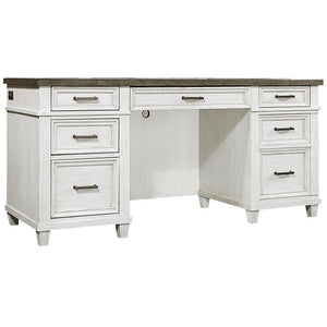 6113 Aged Ivory Credenza Desk (Hutch Sold Separately) $1,199.95