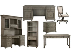 7495 Gray Wash Hutch $1,599.95 (Credenza Not Included)