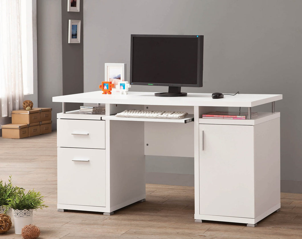 3670 Contemporary White Computer Desk $349.95