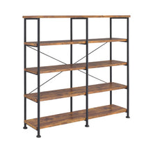 Load image into Gallery viewer, 7989 Nutmeg Wide Bookcase $229.95 (OUT OF STOCK)