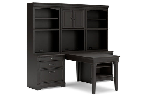8064 6PC Vintage Black Desk Wall Unit $1,999.95 (Out of Stock)