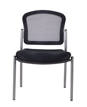Load image into Gallery viewer, 3542 Blk Mesh Back Fabric Wide Armless Guest Chair $149.95