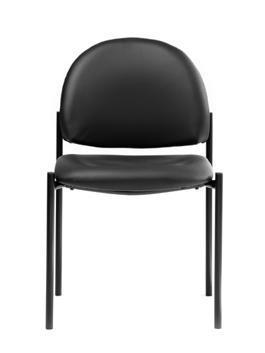 6840 Black Vinyl Armless Guest Chair $84.95