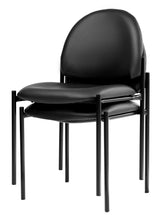 Load image into Gallery viewer, 6840 Black Vinyl Armless Guest Chair $84.95