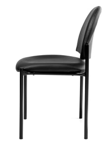 6840 Black Vinyl Armless Guest Chair $84.95