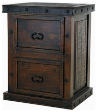 Load image into Gallery viewer, 6932 Rustic Nail Head Two Drawer File Cabinet $399.95