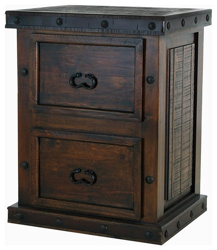 #6932 Rustic Nail Head Two Drawer File Cabinet $399.95
