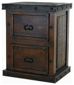 6932 Rustic Nail Head Two Drawer File Cabinet $399.95