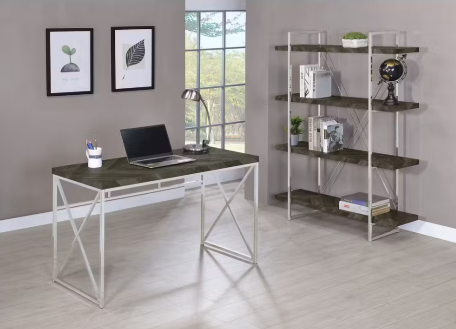 Chrome Rustic Gray – Desks Galore