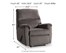 Load image into Gallery viewer, 8625 Nerviano Gray Wall Recliner $299.95