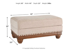Load image into Gallery viewer, 8598 Harleson Wheat Upholstered Ottoman $249.95