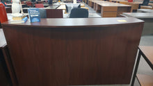 Load image into Gallery viewer, R101 71"x 72" Mahogany Reception L-Shape Used Desk w/2 Files $999.95 - 1 Only