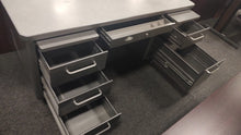 Load image into Gallery viewer, R8896 30"x 60" Metal "Tank" Used Desk w/2 Files $399.98
