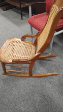 Load image into Gallery viewer, R3131 Antique Cane Back Child Wood Rocker $99.98 - 1 Only!