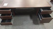 Load image into Gallery viewer, R1756 36"x 72" Dark Walnut Used Desk w/2 Files $99.98 - 1 Only