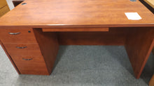 Load image into Gallery viewer, R4120 30"x 60" Cherry Lam Used Desk w/1 File/Pencil Drawer $249.98 - 1 Only
