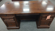 Load image into Gallery viewer, R1964 30"x 66" Mahogany Used Desk w/2 Files $499.98 - 1 Only