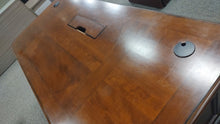Load image into Gallery viewer, R1964 30"x 66" Mahogany Used Desk w/2 Files $499.98 - 1 Only