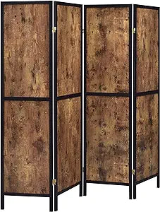 7922 Antique Nutmeg 4 Panel Screen $169.95