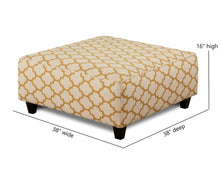 Load image into Gallery viewer, 8839 Citrine Upholstered Oversized Ottoman $399.95