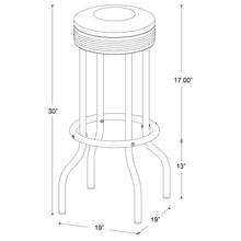 Load image into Gallery viewer, 8995 3Pc Black/Chrome Retro Style Pub Table $249.95