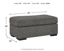 Load image into Gallery viewer, 8963 Gardiner Pewter Ottoman $199.95