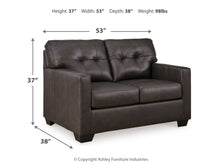Load image into Gallery viewer, 8800 Barlin Mills Upholstered Black Sofa $499.95