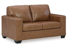 Load image into Gallery viewer, 8348 2pc Bolsena Caramel Leather Upholstered Sofa &amp; Love Seat $1299.95