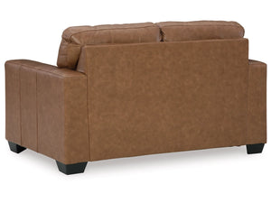 8348 2pc Bolsena Caramel Leather Upholstered Sofa & Love Seat $1299.95