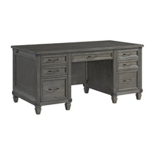 Load image into Gallery viewer, 7928 32&quot;x 66&quot; Pewter Executive Desk $1,349.95