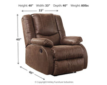 Load image into Gallery viewer, 8955 Bladewood Coffee Wall Recliner $349.95