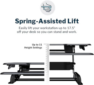 R49900 VariDesk 36" Rectangle Black Used Desk Top Riser $75.00
