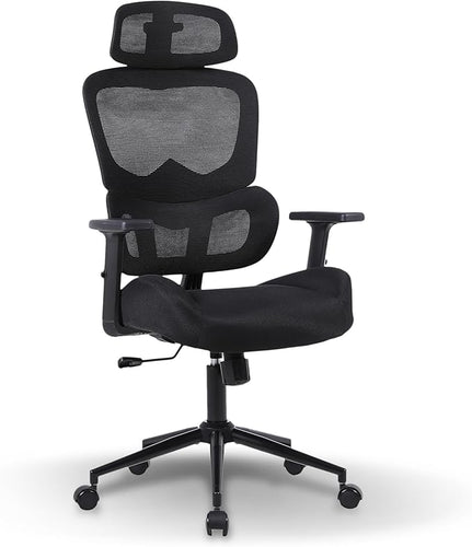 8422 Black Mesh Back Desk Chair with Headrest/Lumbar Support $169.95