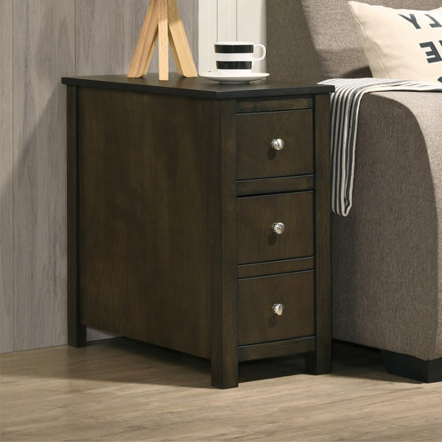 7040 Gray Walnut Chairside Table $119.95