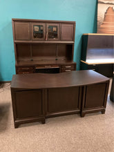 Load image into Gallery viewer, R9600 3PC 33”x 72” Espresso Executive Used Desk w/2 Files/Credenza/Hutch $799.98 - 1 Only!