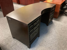 Load image into Gallery viewer, R9600 3PC 33”x 72” Espresso Executive Used Desk w/2 Files/Credenza/Hutch $799.98 - 1 Only!