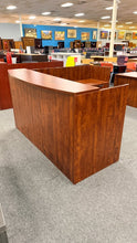 Load image into Gallery viewer, R7779 71"x 71" Cherry Lam Reception L-Shape Used Desk w/2 File $799.98 - 1 Only!
