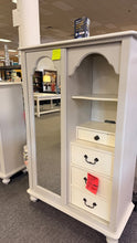 Load image into Gallery viewer, R7170 40"x18"x62" Dove Gray Sliding Door Used Storage Armoire $299.98 - 1 Only!