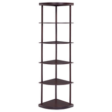 Load image into Gallery viewer, 3642 72" Cappuccino Corner Bookcase $119.95