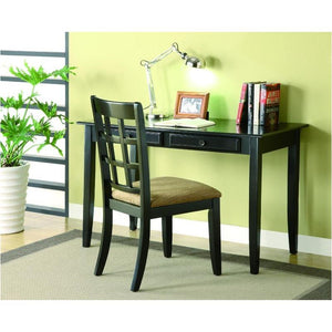 8128 2PC 48" Black 2 Drawer Writing Desk w/Chair $174.95