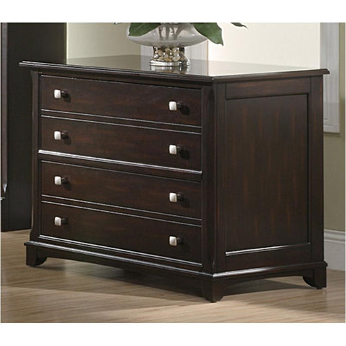8531 Mahogany 2 Drawer Lateral File w/Silver Hardware $488.00