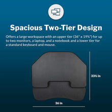 Load image into Gallery viewer, R49990 VariDesk 36&quot; Black Corner Used Desk Top Riser $119.00