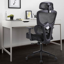 Load image into Gallery viewer, 8422 Black Mesh Back Desk Chair with Headrest/Lumbar Support $169.95
